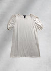 Olivia Puff Sleeve Shift Dress - White