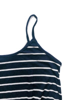 Madison Ribbed Cami Top - Navy/White