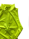 Liza Zipper-Front Bodysuit - Neon Yellow