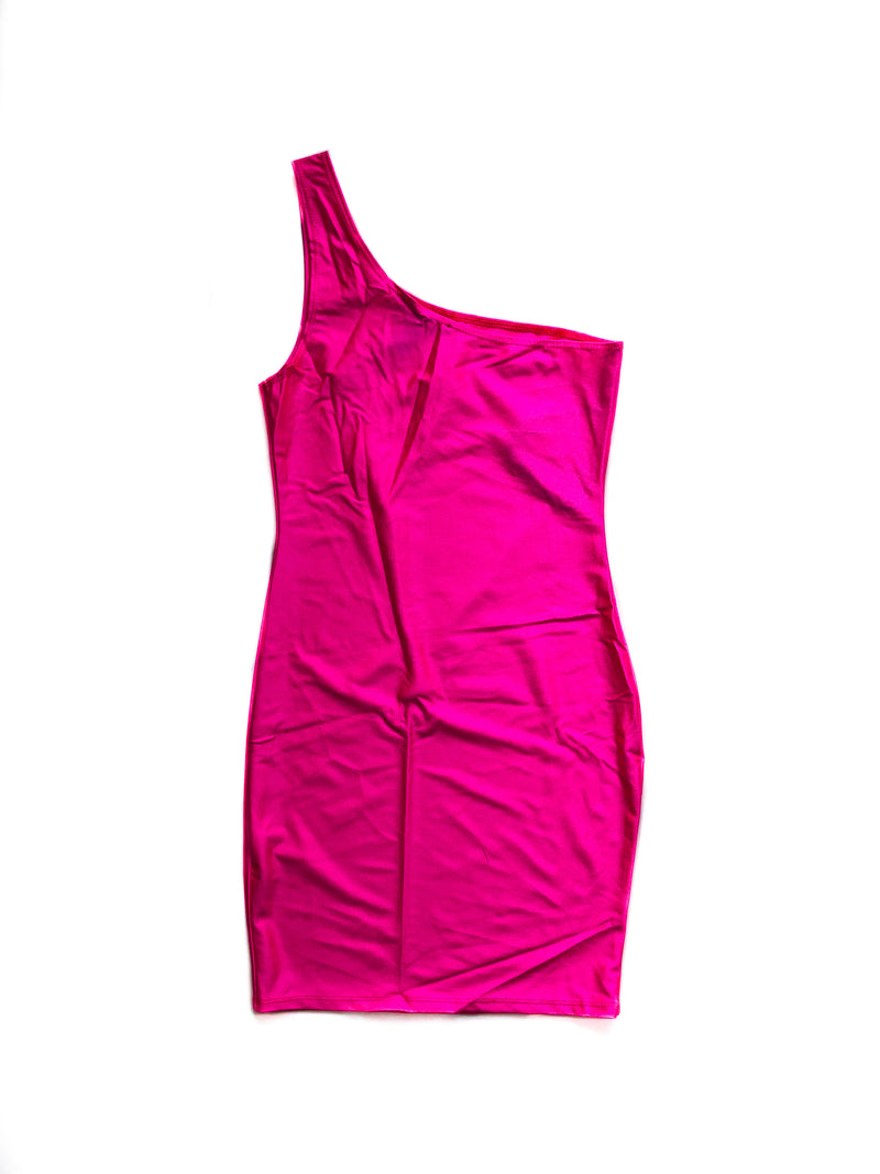 neon pink tank dress Hot Pink Notch Neckline Maternity Tank Dress