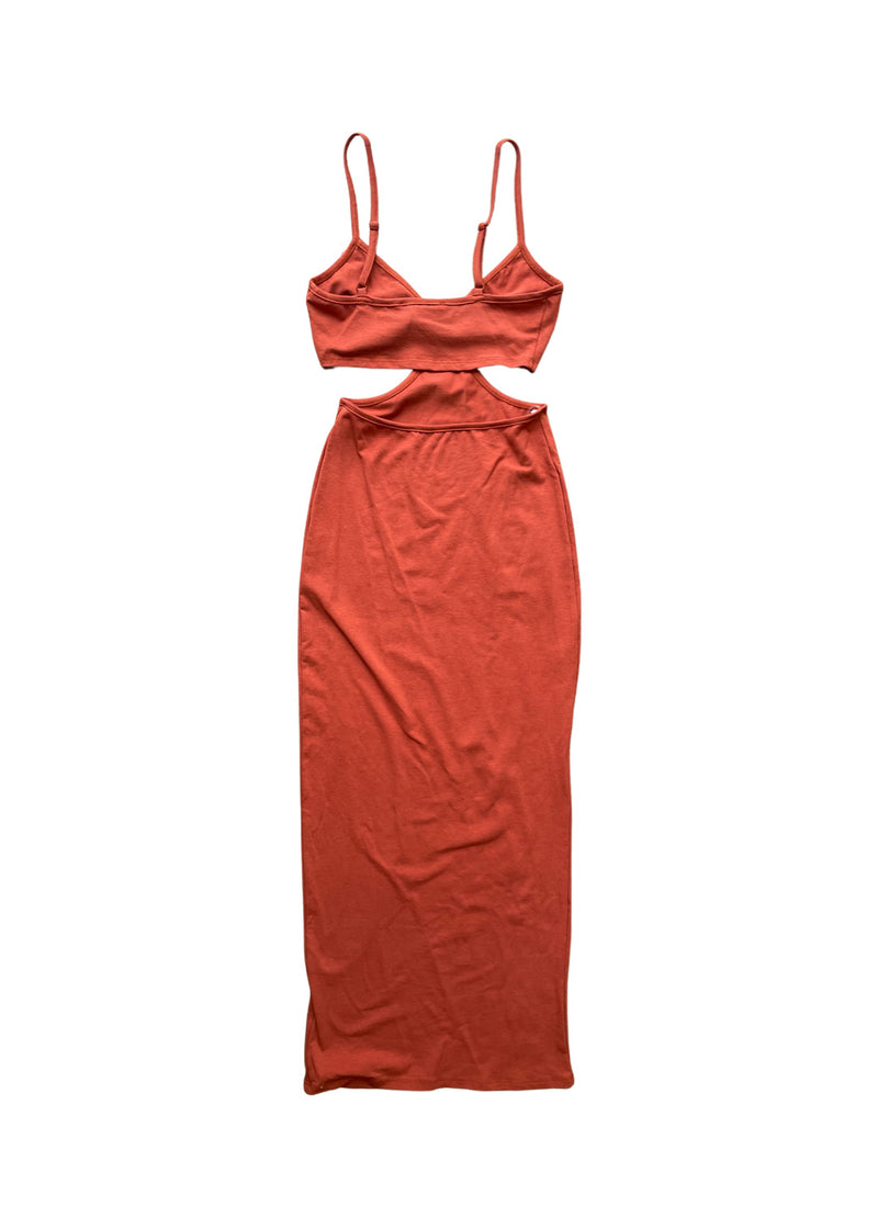 Josie Cutout Midi Dress - Rust