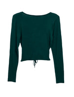 Ruby Gathered Front Crop Top - Teal