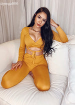 Coco Two-Piece Lounge Set - Mustard