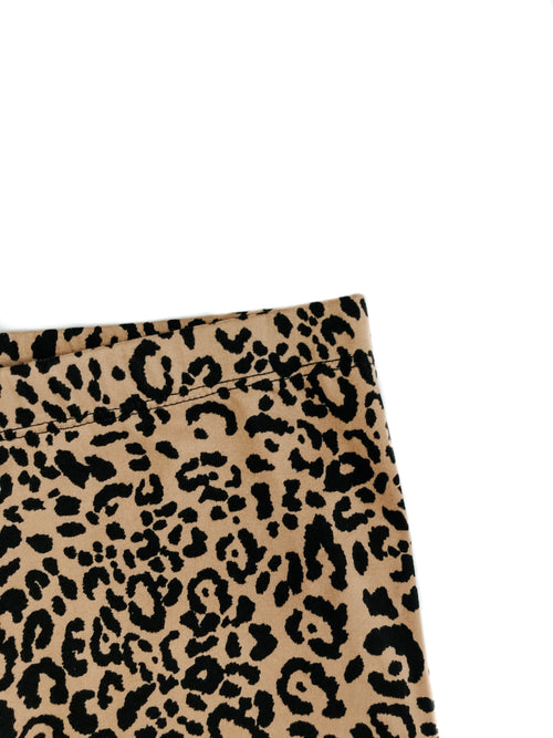 Spring Printed Biker Shorts - Leopard