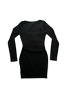 Evelyn Square Neck Mini Dress - Black