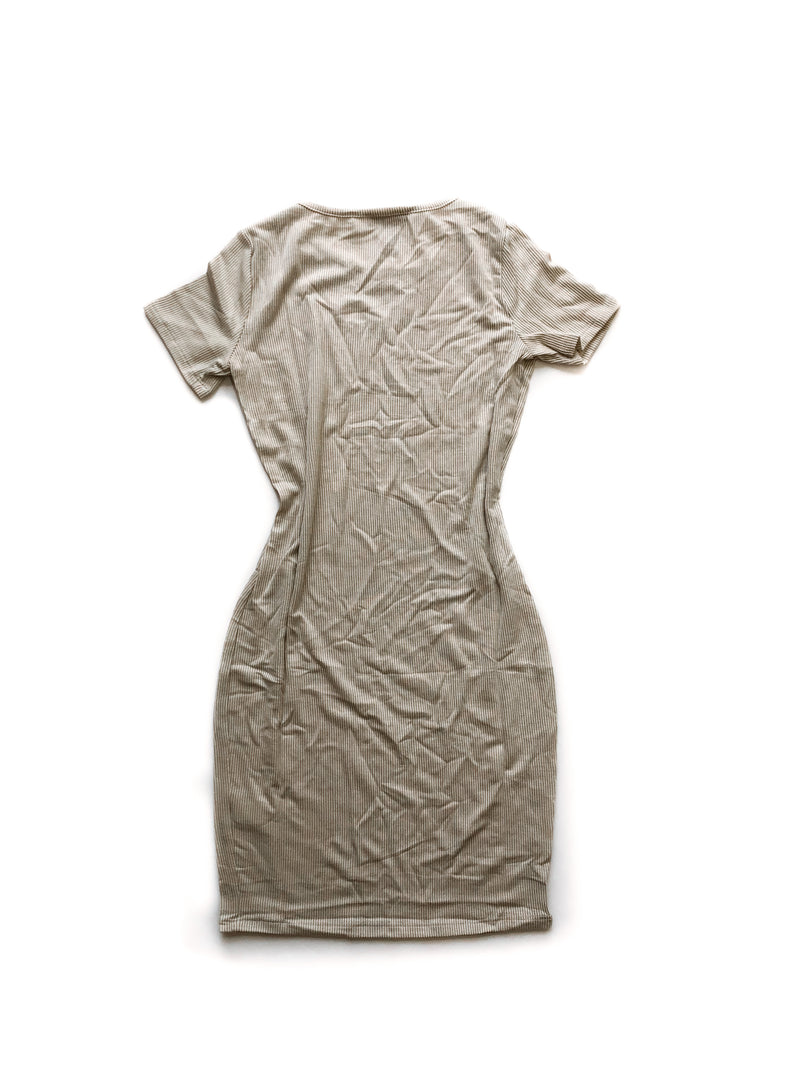 Aurora Bodycon Mini Dress - Brown/White PUBLIK Aurora Bodycon Mini Dress - Brown/White PUBLIK