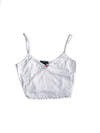 Alice Ribbed Crop Top - White