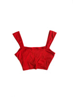 Zoe Knotted Crop Top - Red
