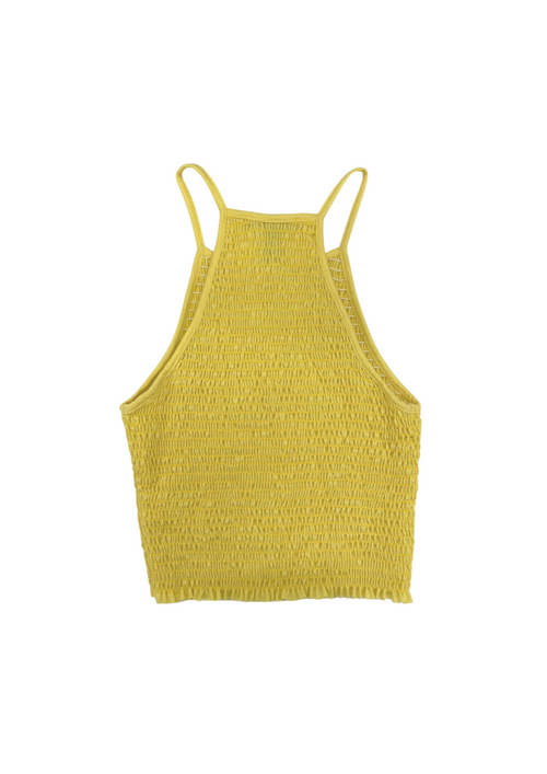 Lucy Smocked Tank Top - Yellow