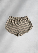 Thea Striped Lounge Shorts - Beige
