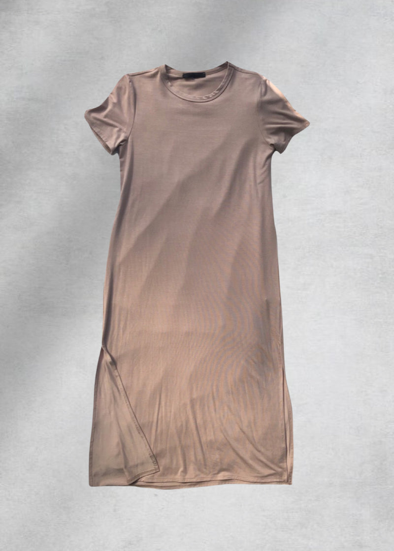 Ember T-Shirt Short Dress - Beige