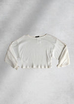 Charleigh Ribbed Oversized Top - White