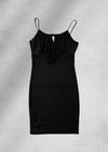Athena Ribbed Mini Dress - Black