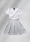 Sandy Fit & Flare Mini Dress - White