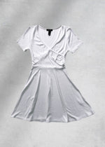 Sandy Fit & Flare Mini Dress - White