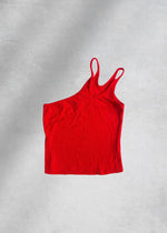 Ivy Asymmetrical Knit Top - Red