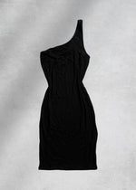 Naomi Asymmetrical Mini Dress - Black