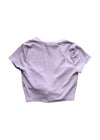 Sally Self-Tie Knit Crop Top - Lilac