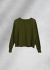 Kyra Oversized Sweatshirt Top - Green