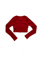 Kendall Ribbed Crop Top - Red