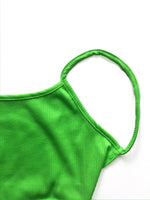 Kaya Ribbed Brami Top - Neon Green