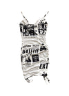 Lexie Newspaper Knit Dress - Black/White