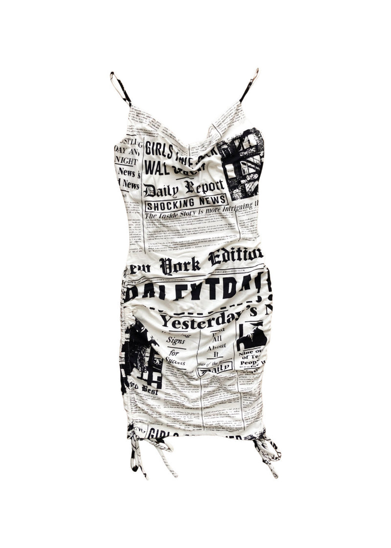 Lexie Newspaper Knit Dress - Black/White PUBLIK Lexie Newspaper Knit Dress - Black/White PUBLIK