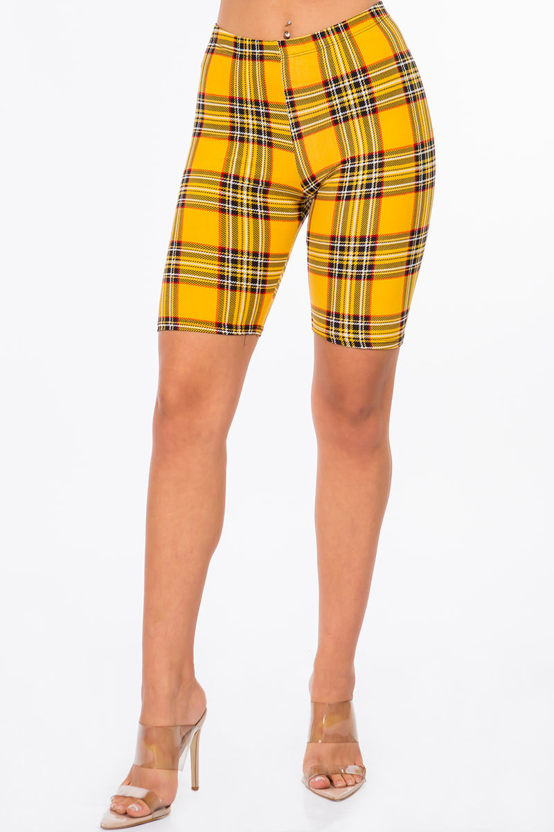 Kaylee Biker Shorts - Yellow