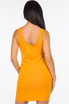 Kristen Jersey Bodycon Mini Dress - Yellow