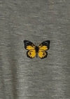 Kyla Butterfly Crop Top - Gray