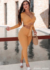 Coco Two-Piece Lounge Set - Mustard