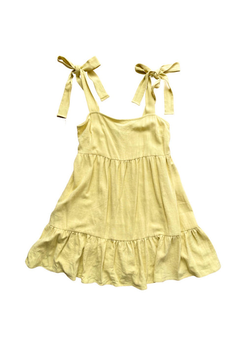 Daffodil Tiered Short Dress - Yellow