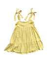 Daffodil Tiered Short Dress - Yellow